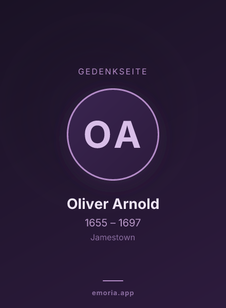 Gedenkportrait von Oliver Arnold