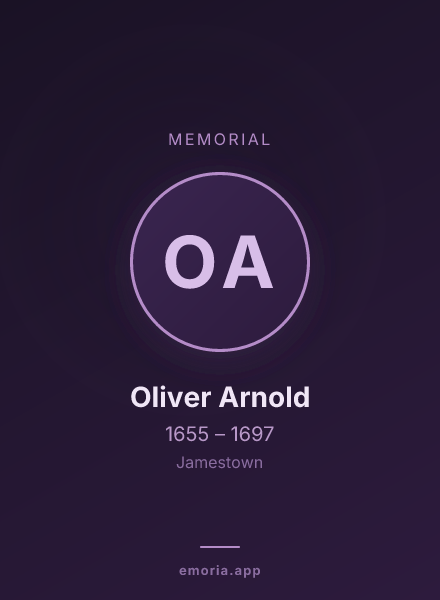 Memorial portrait of Oliver Arnold