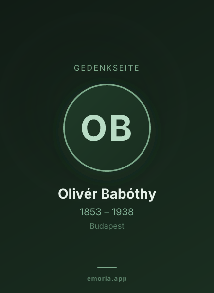 Gedenkportrait von Olivér Babóthy