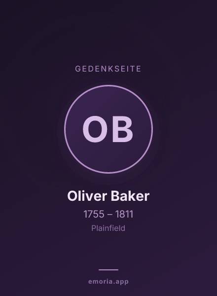 Gedenkportrait von Oliver Baker