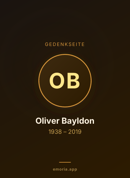 Gedenkportrait von Oliver Bayldon
