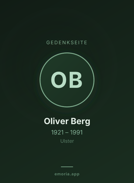 Gedenkportrait von Oliver Berg