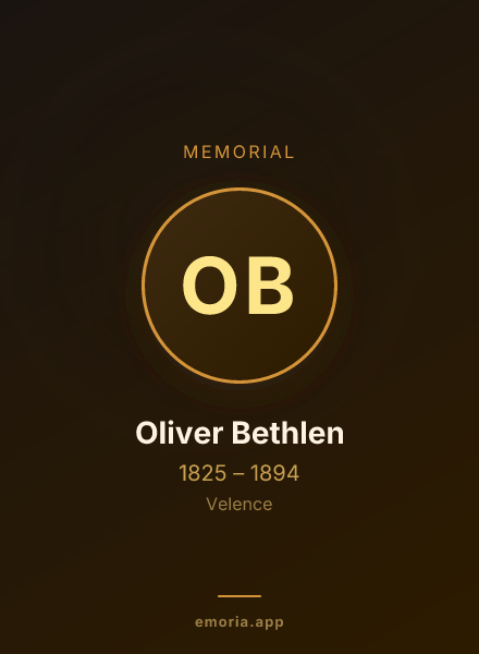 Memorial portrait of Oliver Bethlen
