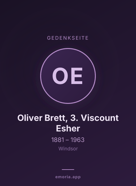 Gedenkportrait von Oliver Brett, 3. Viscount Esher