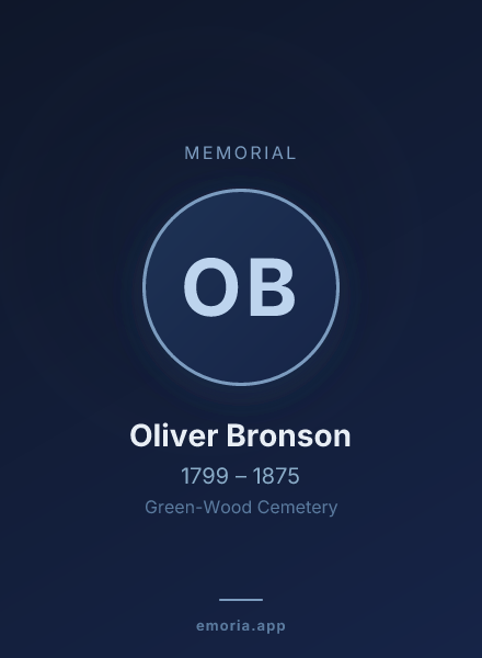 Memorial portrait of Oliver Bronson