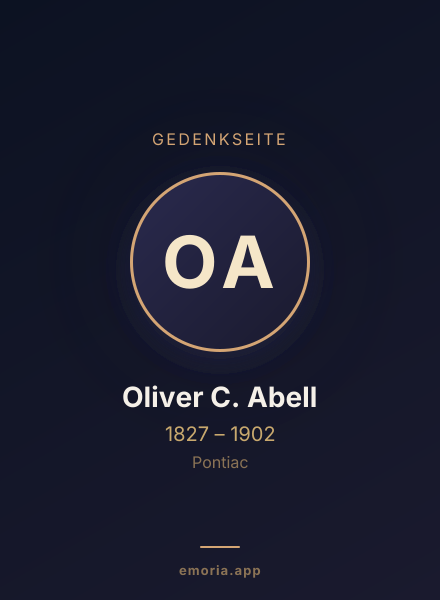 Gedenkportrait von Oliver C. Abell