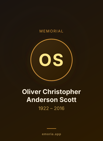 Memorial portrait of Oliver Christopher Anderson Scott