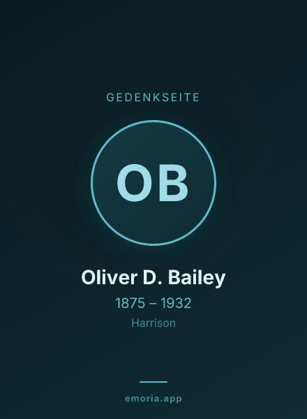 Gedenkportrait von Oliver D. Bailey