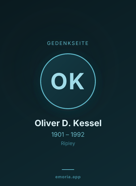 Gedenkportrait von Oliver D. Kessel