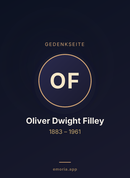 Gedenkportrait von Oliver Dwight Filley