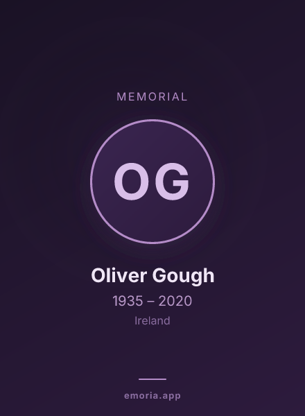 Memorial portrait of Oliver Gough