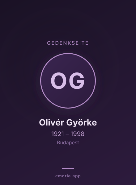 Gedenkportrait von Olivér Györke