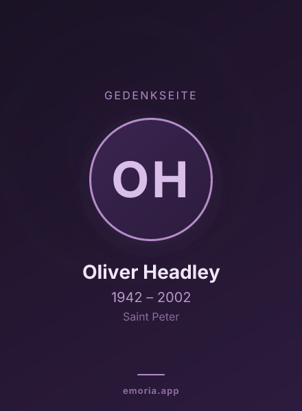 Gedenkportrait von Oliver Headley