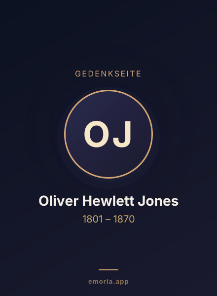 Gedenkportrait von Oliver Hewlett Jones