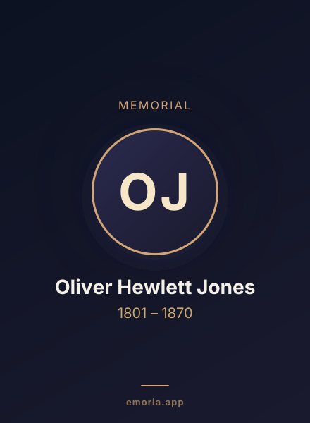 Memorial portrait of Oliver Hewlett Jones