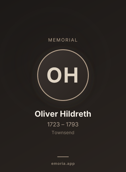Memorial portrait of Oliver Hildreth