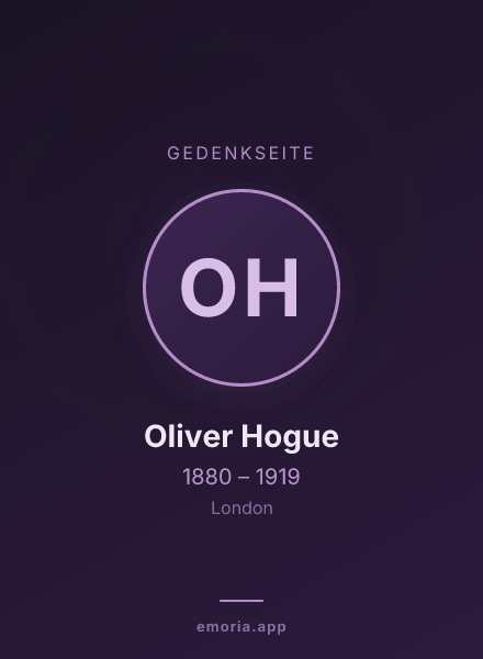 Gedenkportrait von Oliver Hogue
