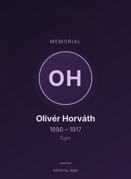 Memorial portrait of Olivér Horváth
