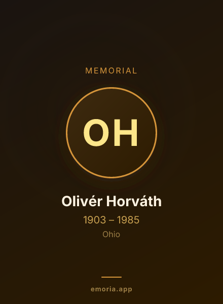 Memorial portrait of Olivér Horváth