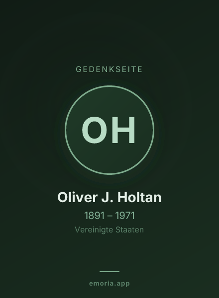 Gedenkportrait von Oliver J. Holtan