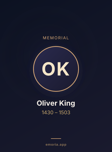 Memorial portrait of Oliver King