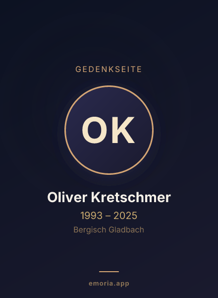 Gedenkportrait von Oliver Kretschmer