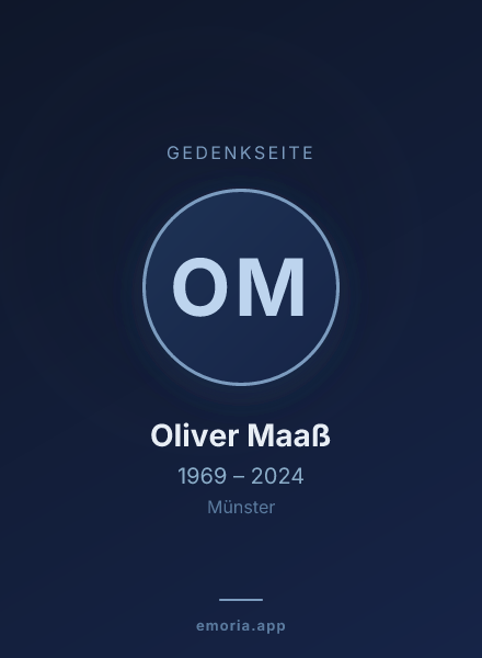Gedenkportrait von Oliver Maaß