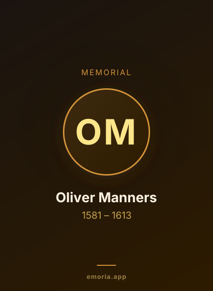 Memorial portrait of Oliver Manners