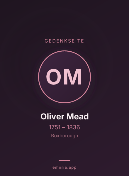 Gedenkportrait von Oliver Mead