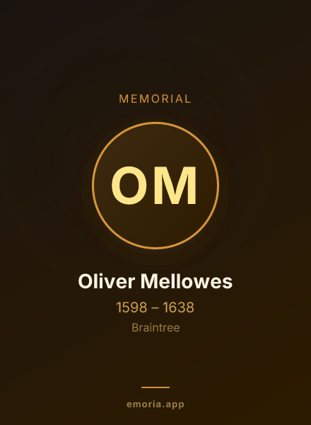 Memorial portrait of Oliver Mellowes