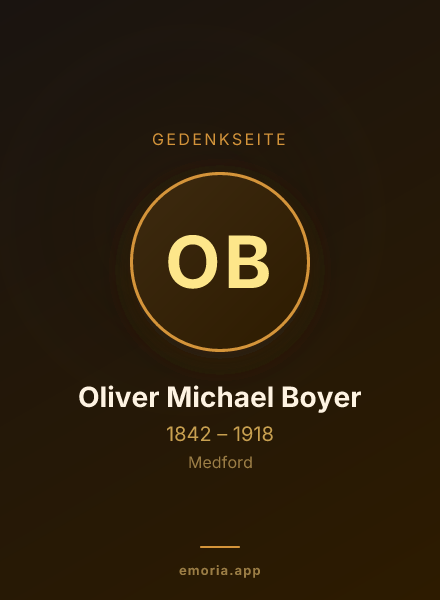 Gedenkportrait von Oliver Michael Boyer