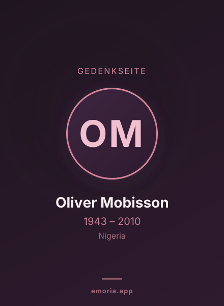 Gedenkportrait von Oliver Mobisson