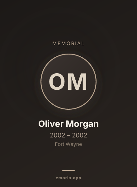 Memorial portrait of Oliver Morgan