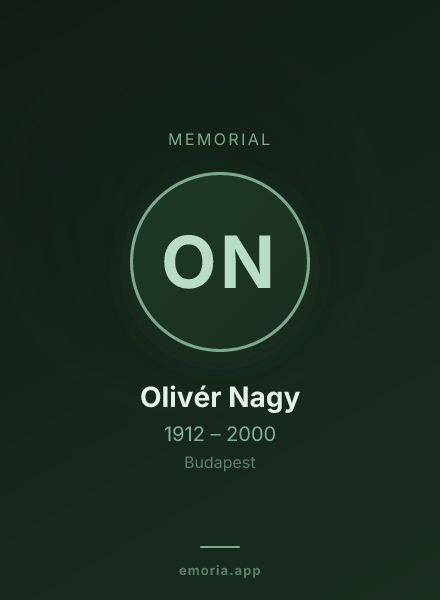 Memorial portrait of Olivér Nagy