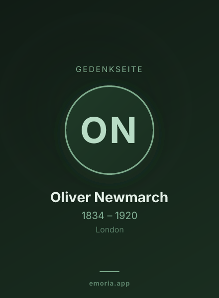 Gedenkportrait von Oliver Newmarch