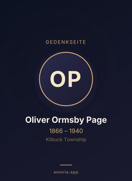 Gedenkportrait von Oliver Ormsby Page