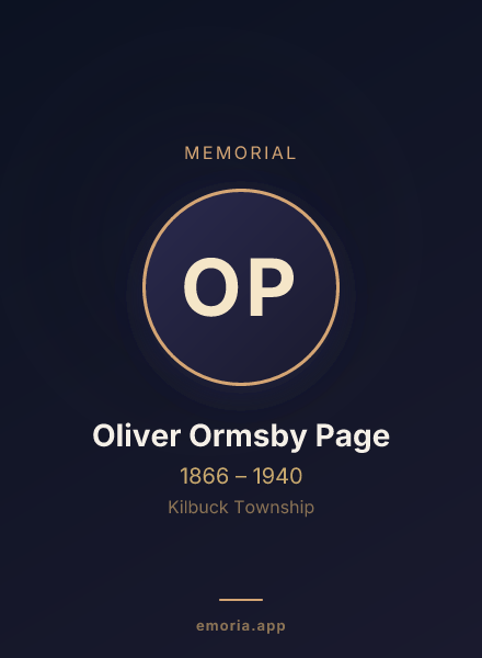 Memorial portrait of Oliver Ormsby Page