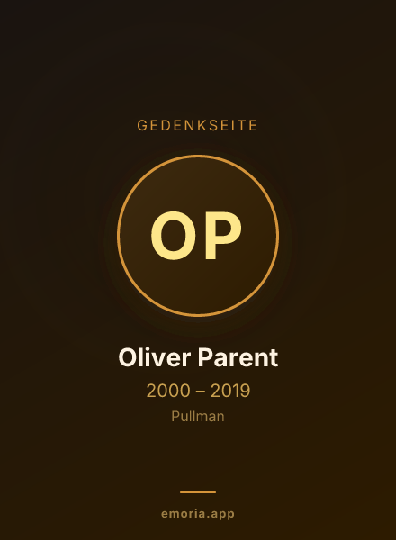 Gedenkportrait von Oliver Parent