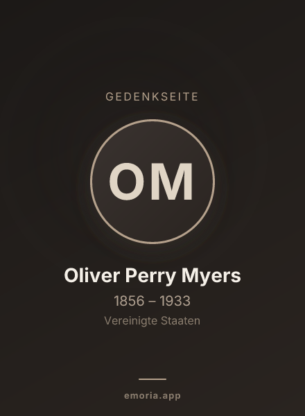 Gedenkportrait von Oliver Perry Myers