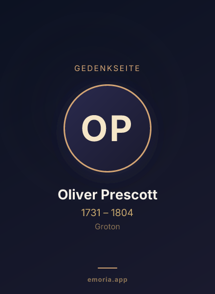 Gedenkportrait von Oliver Prescott