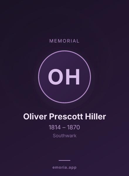 Memorial portrait of Oliver Prescott Hiller
