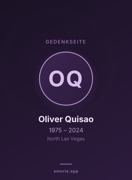 Gedenkportrait von Oliver Quisao