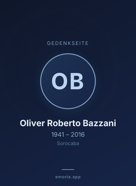 Gedenkportrait von Oliver Roberto Bazzani