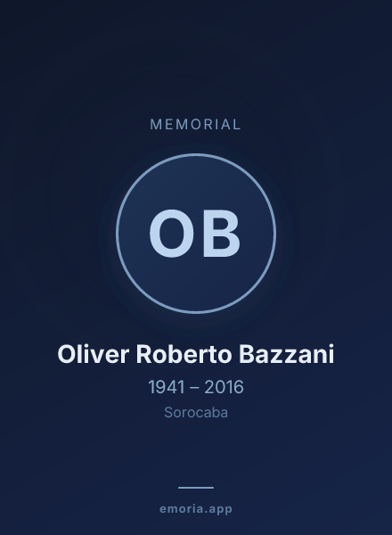 Memorial portrait of Oliver Roberto Bazzani