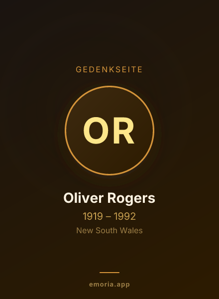 Gedenkportrait von Oliver Rogers