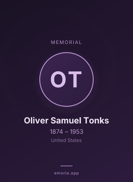 Memorial portrait of Oliver Samuel Tonks