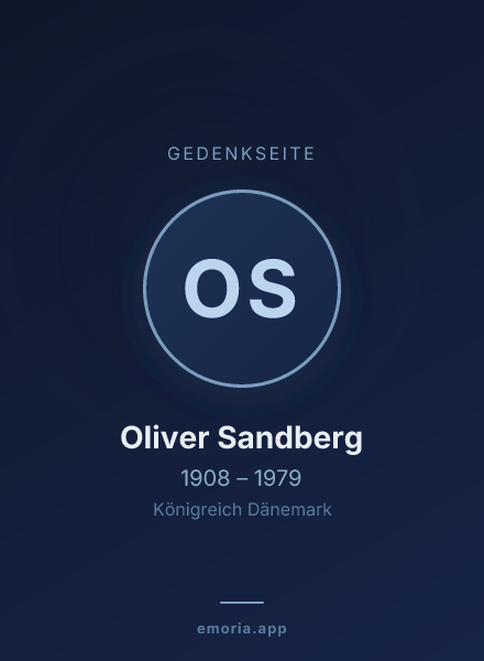 Gedenkportrait von Oliver Sandberg