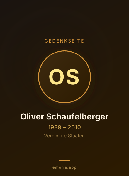 Gedenkportrait von Oliver Schaufelberger