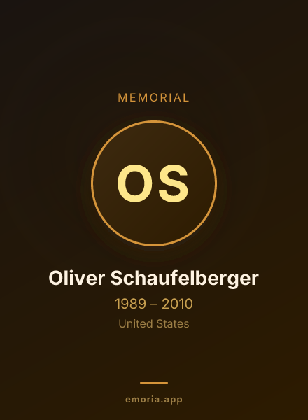 Memorial portrait of Oliver Schaufelberger