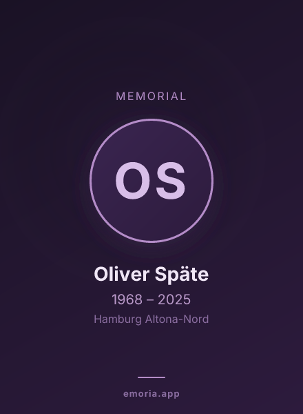 Memorial portrait of Oliver Späte